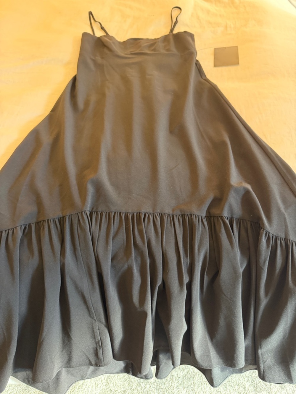 Pomander Place Black Maxi Dress with Ruffle Hem